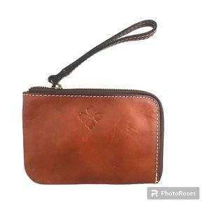 Patricia Nash Brown Leather Wristlet